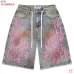 VA Heavy‑Weight Embroidered Washed Denim Jort Shorts #A67699