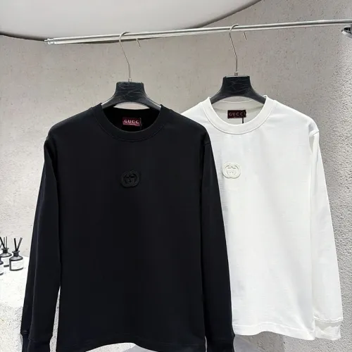 Gucci Patch‑Embroidered Long‑Sleeve T‑Shirt, Black, White #A68186