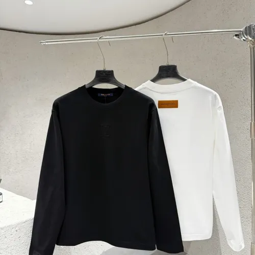 Louis Vuitton 320G Heavy‑Cotton Long‑Sleeve T‑Shirt 3D Embossed Logo Men Top, Black, White #A68172