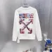 Off-White Cherry Blossom Arrow Sweatshirt Men Floral Graphic Crew Neck Streetwear Pullover #A67433