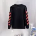 Off-White Horse Oil Painting Long Sleeve Tee Men Arrow Diagonal Stripe Casual Streetwear T-Shirt #A67431