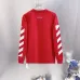 Off-White Horse Oil Painting Long Sleeve Tee Men Arrow Diagonal Stripe Casual Streetwear T-Shirt #A67431