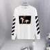 Off-White Horse Oil Painting Long Sleeve Tee Men Arrow Diagonal Stripe Casual Streetwear T-Shirt #A67431