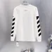 Off-White Horse Oil Painting Long Sleeve Tee Men Arrow Diagonal Stripe Casual Streetwear T-Shirt #A67431