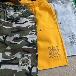 Amiri Logo Cargo Shorts, Green, Yellow, Black, Camo, Gray #A68226