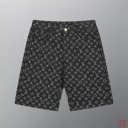 Louis Vuitton Black Denim Print Shorts #B52915