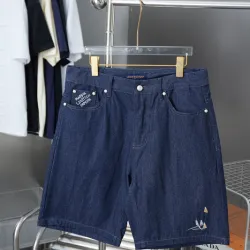 Louis Vuitton Lettering embroidered denim shorts #B52914