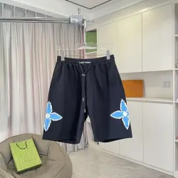 Louis Vuitton Pants for Louis Vuitton Short Pants for men Black/White/Blue #B53781
