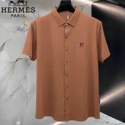 HERMES shirts for HERMES Short sleeved shirts for men #B65071
