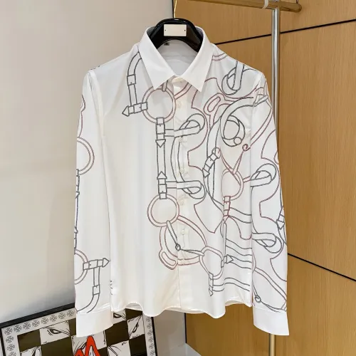 HERMES shirts for HERMES long sleeved shirts for men #A69790