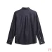 LV Slight‑Stretch Denim Long Sleeve Button‑Up Shirt #A67686