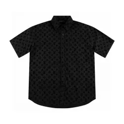 Louis Vuitton Black short sleeve shirt for men #B41936