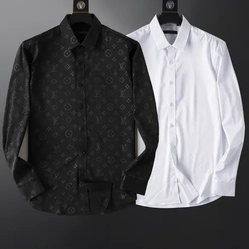 Louis Vuitton Men's Stylish Long Sleeve Shirts - Monogram & White Classics - Special Deal #B53851