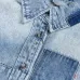 Louis Vuitton Monogram Patchwork Washed Denim Long Sleeve Shirt #A67669