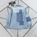 Louis Vuitton Monogram Patchwork Washed Denim Long Sleeve Shirt #A67669