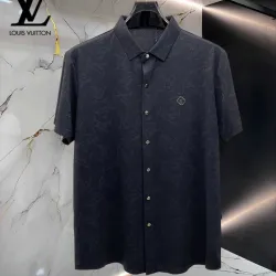 Louis Vuitton Shirts for Louis Vuitton Short sleeved shirts for men #B65074