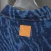 Louis Vuitton short sleeved shirts for men Rippled denim shirt #B52920