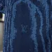 Louis Vuitton short sleeved shirts for men Rippled denim shirt #B52920