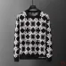 AMIRI Men Geometric Floral Jacquard Crew Neck Sweater | Black‑White & Grey‑White #A68153