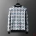 AMIRI Men Geometric Floral Jacquard Crew Neck Sweater | Black‑White & Grey‑White #A68153
