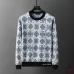 AMIRI Men Geometric Floral Jacquard Crew Neck Sweater | Black‑White & Grey‑White #A68153