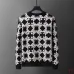 AMIRI Men Geometric Floral Jacquard Crew Neck Sweater | Black‑White & Grey‑White #A68153