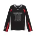 Balenciaga NBA Long Sleeve Jersey 10 Number Logo Print Red White Black #A68797
