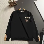 Burberry Knight Logo Embroidery Check Pocket Crew Neck Sweatshirt Unisex Pullover #A67448