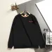 Burberry Check Collar Logo Crew‑Neck Sweatshirt, White, Black #A68252