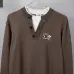 Burberry Men Fake Two Layer Henley Knitted Sweater Knight Embroidery Casual Pullover #A67427