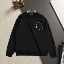Chrome Hearts Black Embroidered Crew Neck Sweatshirt Premium Quality #A67607