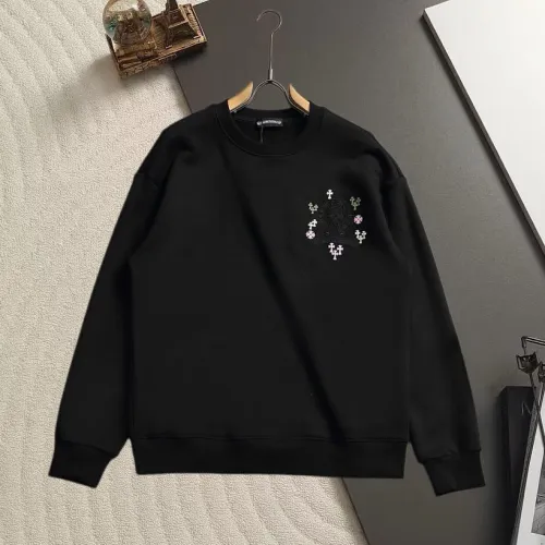 Chrome Hearts Black Embroidered Crew Neck Sweatshirt Premium Quality #A67607