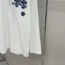 Chrome Hearts Blue Floral Horseshoe Long‑Sleeve Tee, White‑Blue, Black‑Blue #A68244