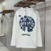 Chrome Hearts Blue Floral Horseshoe Long‑Sleeve Tee, White‑Blue, Black‑Blue #A68244