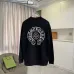Chrome Hearts Circle Logo Crew Neck Sweatshirt, White & Black #A68041