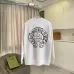 Chrome Hearts Circle Logo Crew Neck Sweatshirt, White & Black #A68041