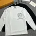 Chrome Hearts Classic Horseshoe Long‑Sleeve Tee, Black White #A68059