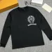 Chrome Hearts Classic Horseshoe Long‑Sleeve Tee, Black White #A68059
