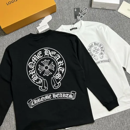 Chrome Hearts Classic Horseshoe Long‑Sleeve Tee, Black White #A68059