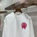 Chrome Hearts Colored Horseshoe Cross Long‑Sleeve Tee, White‑Red, Black‑Gold #A68243
