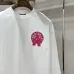 Chrome Hearts Colored Horseshoe Cross Long‑Sleeve Tee, White‑Red, Black‑Gold #A68243