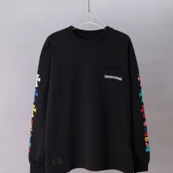 Chrome Hearts Crewneck Sweatshirt Multicolor Cross Print Black #A68794