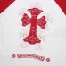 Chrome Hearts Cross Patch Raglan Long‑Sleeve Tee, Red‑White, Black‑White #A68240