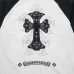 Chrome Hearts Cross Patch Raglan Long‑Sleeve Tee, Red‑White, Black‑White #A68240