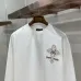 Chrome Hearts Cross & Scroll Graphic Long‑Sleeve Tee, White, Beige, Black #A68242
