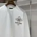 Chrome Hearts Cross & Scroll Graphic Long‑Sleeve Tee, White, Beige, Black #A68242