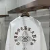 Chrome Hearts Cross & Scroll Graphic Long‑Sleeve Tee, White, Beige, Black #A68242