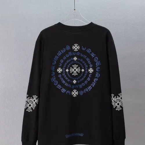 Chrome Hearts Floral Cross Print Long Sleeve Tee, Black White #A68043