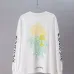 Chrome Hearts Gradient Floral Cross Long Sleeve Tee, Black White #A68046