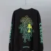 Chrome Hearts Gradient Floral Cross Long Sleeve Tee, Black White #A68046